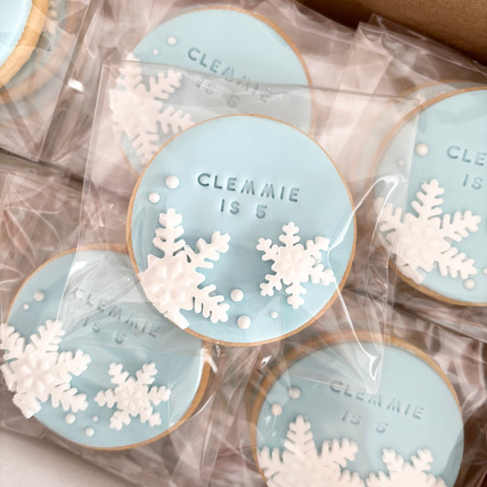Personalised Frozen Snowflake Cookies 12 Pack