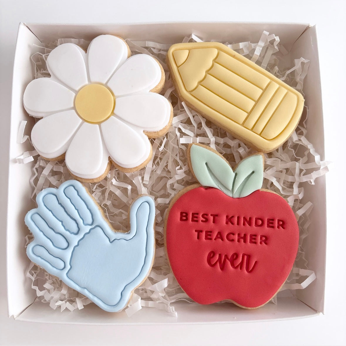 Best Kinder Teacher Ever Apple Cookie Gift Box