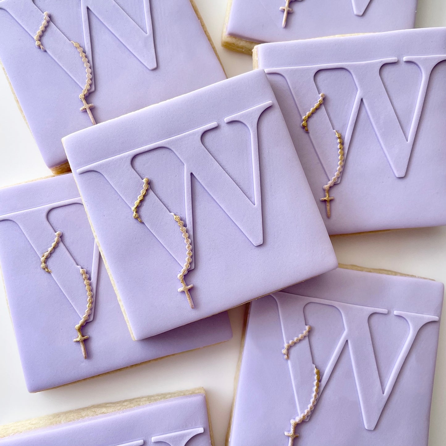 Letter with Rosary Beads Cookies 12 Pack