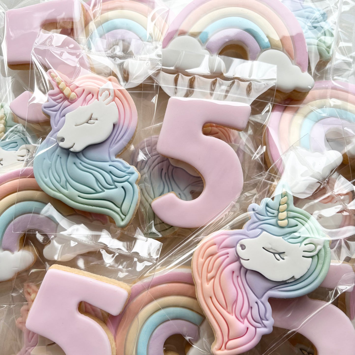 Magical Unicorns and Rainbows Birthday Cookie Set - 24 Pack