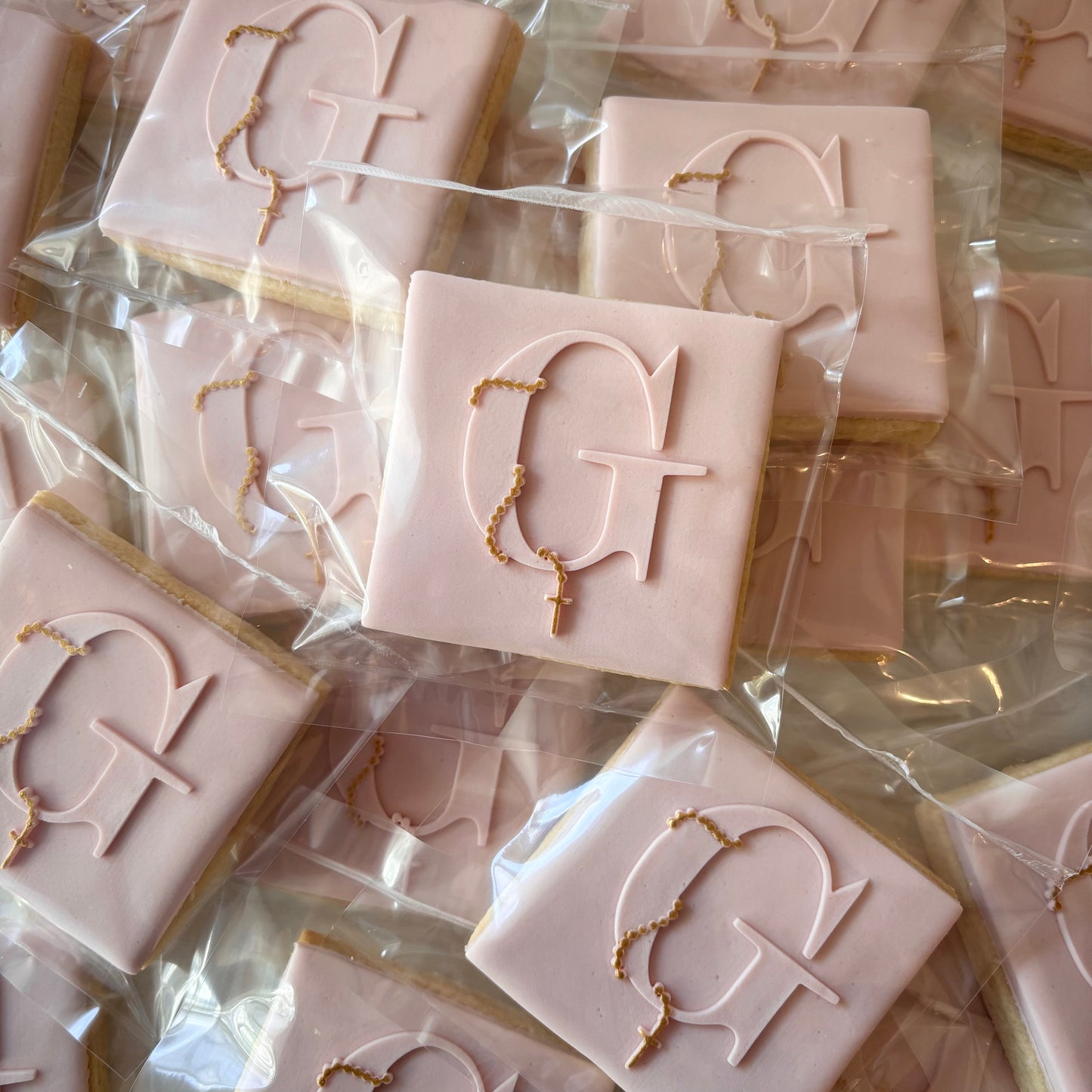 Letter with Rosary Beads Cookies 12 Pack