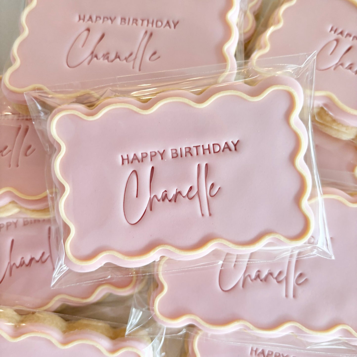 Waved Rectangle Multi-Colour Cookies