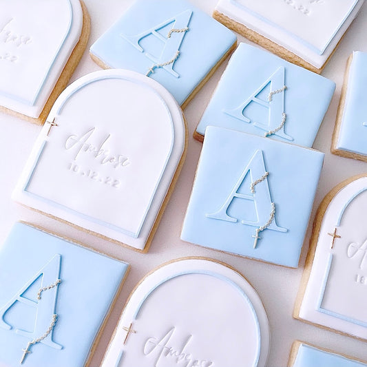 Modern Baptism & Christening Cookie Set 20 Pack