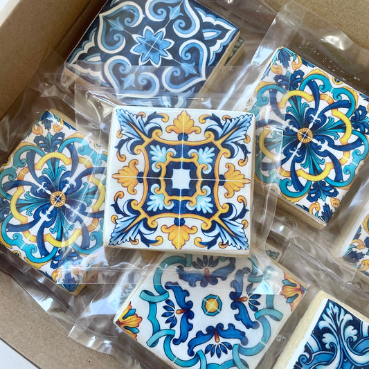 Positano Amalfi Tile Cookie Set 12 Pack