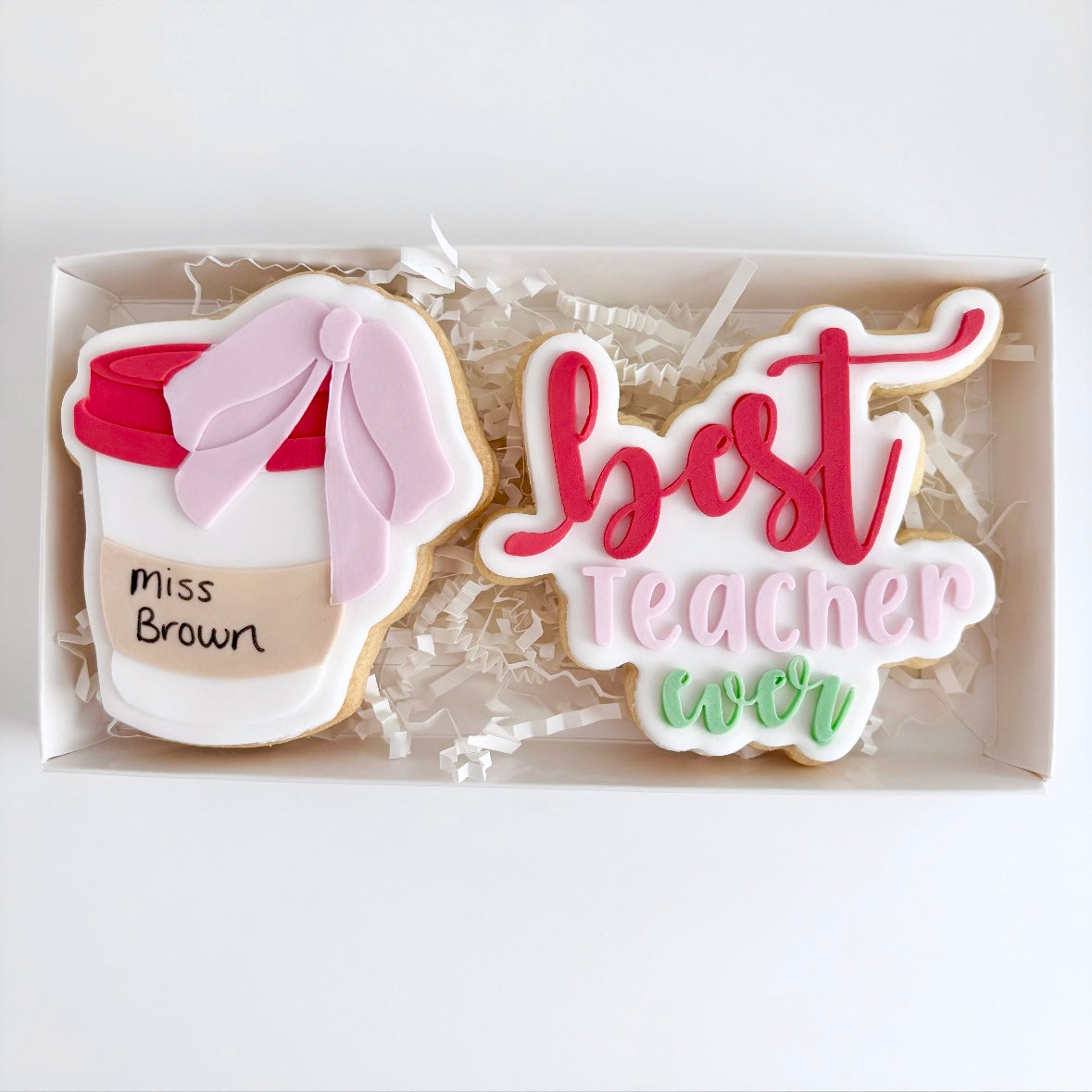 Best Teacher Ever Latte Cookie Gift Box