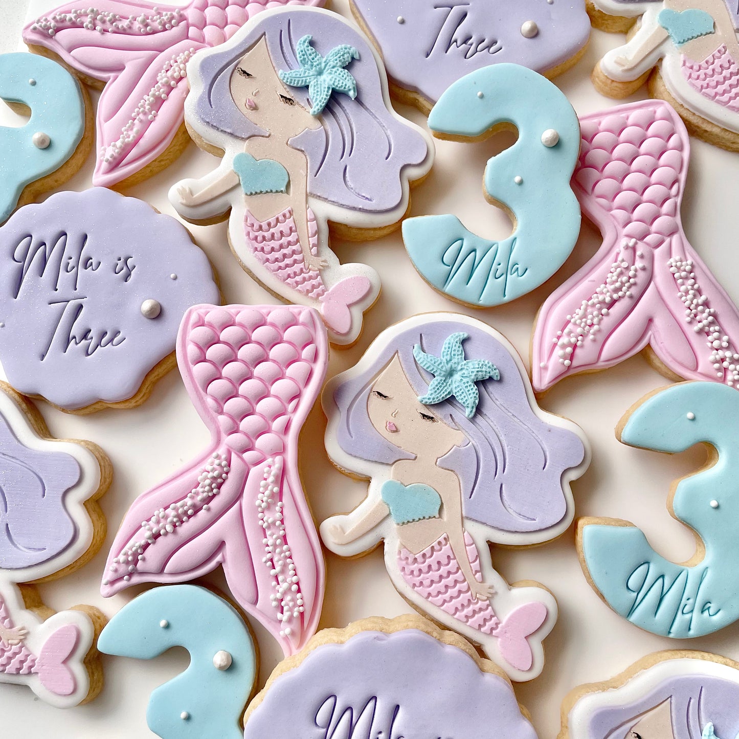 Mermaid Birthday Cookie Set 20 Pack