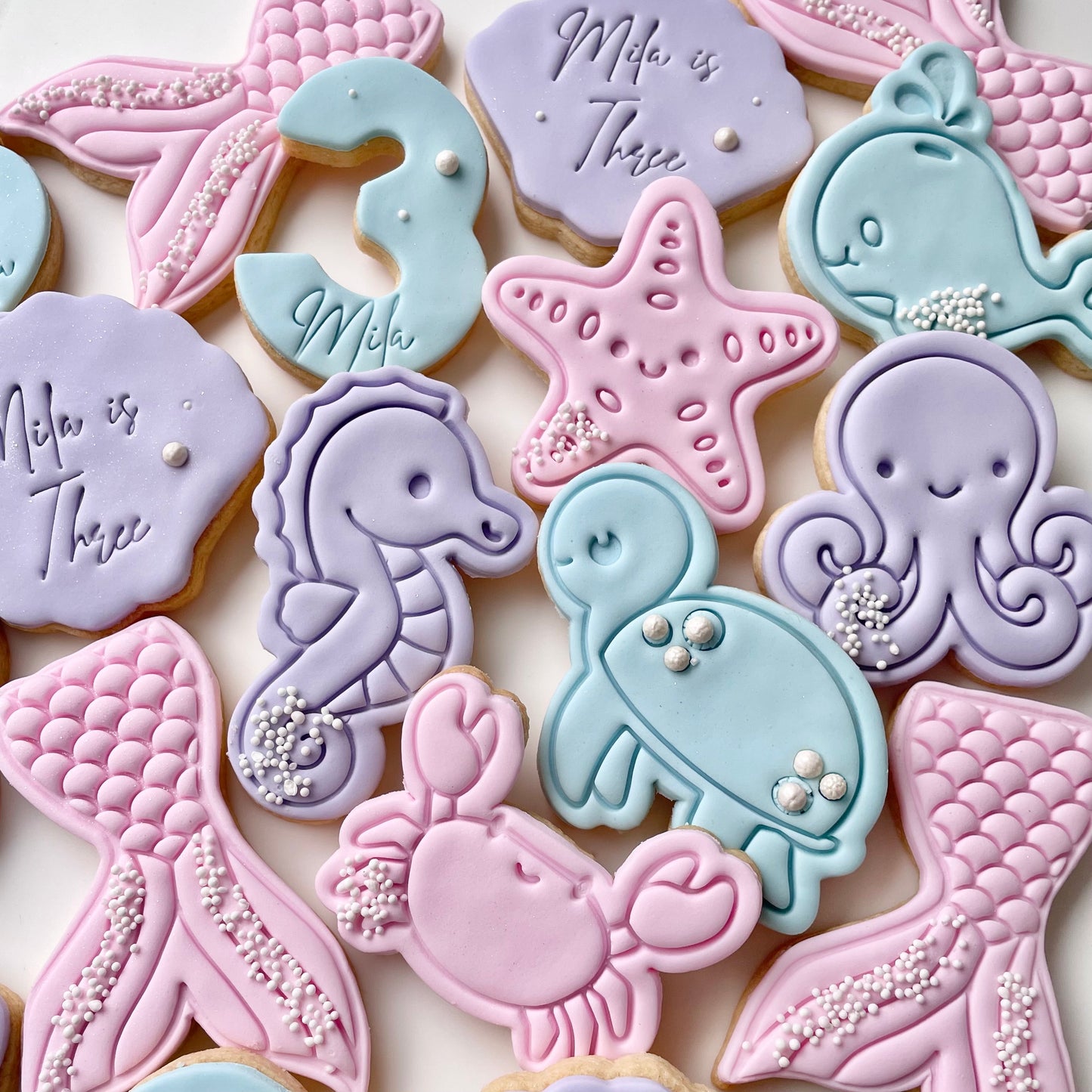 Mermaid Under the Sea Birthday Cookie Set 24 Pack