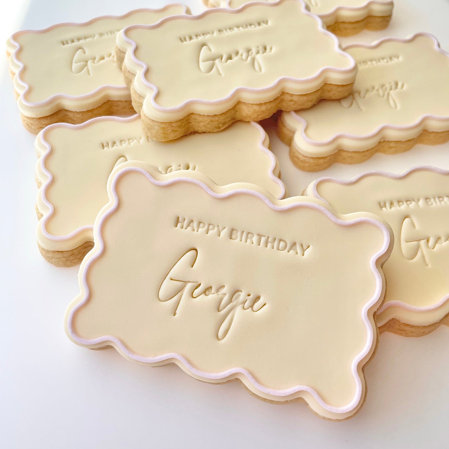 Waved Rectangle Multi-Colour Cookies