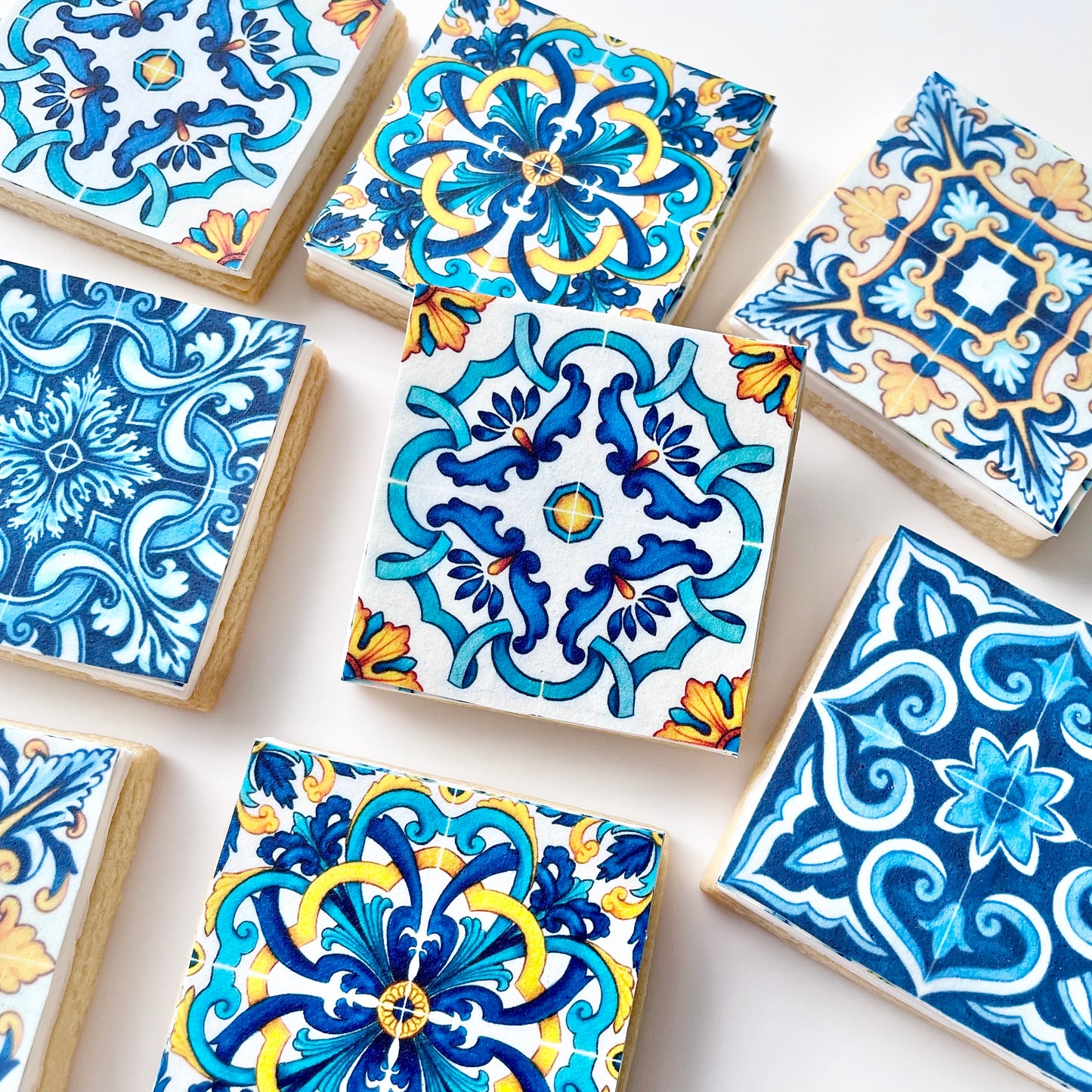 Positano Amalfi Tile Cookie Set 12 Pack