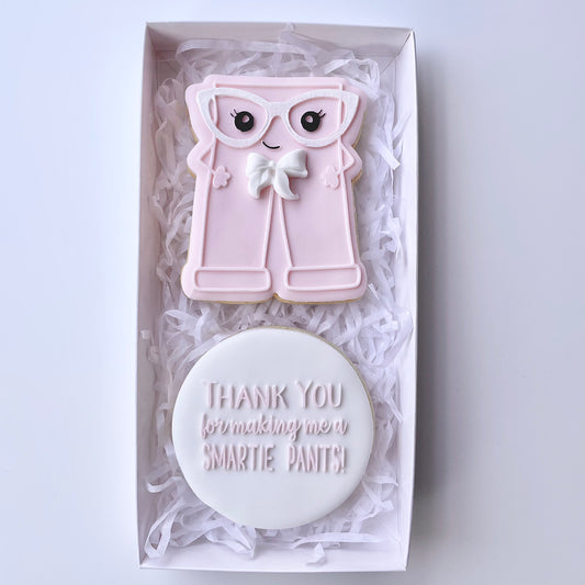 Pink Smartie Pants Teacher Cookie Gift Box