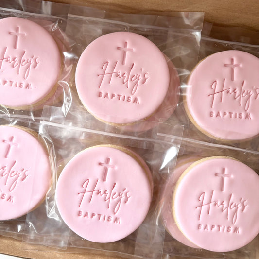 Personalised Baptism / Christening Cookies 12 Pack