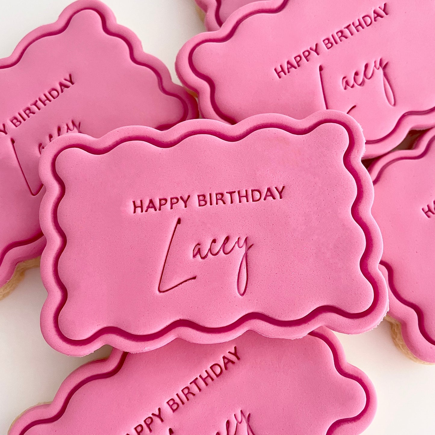 Waved Rectangle Single Colour Cookies