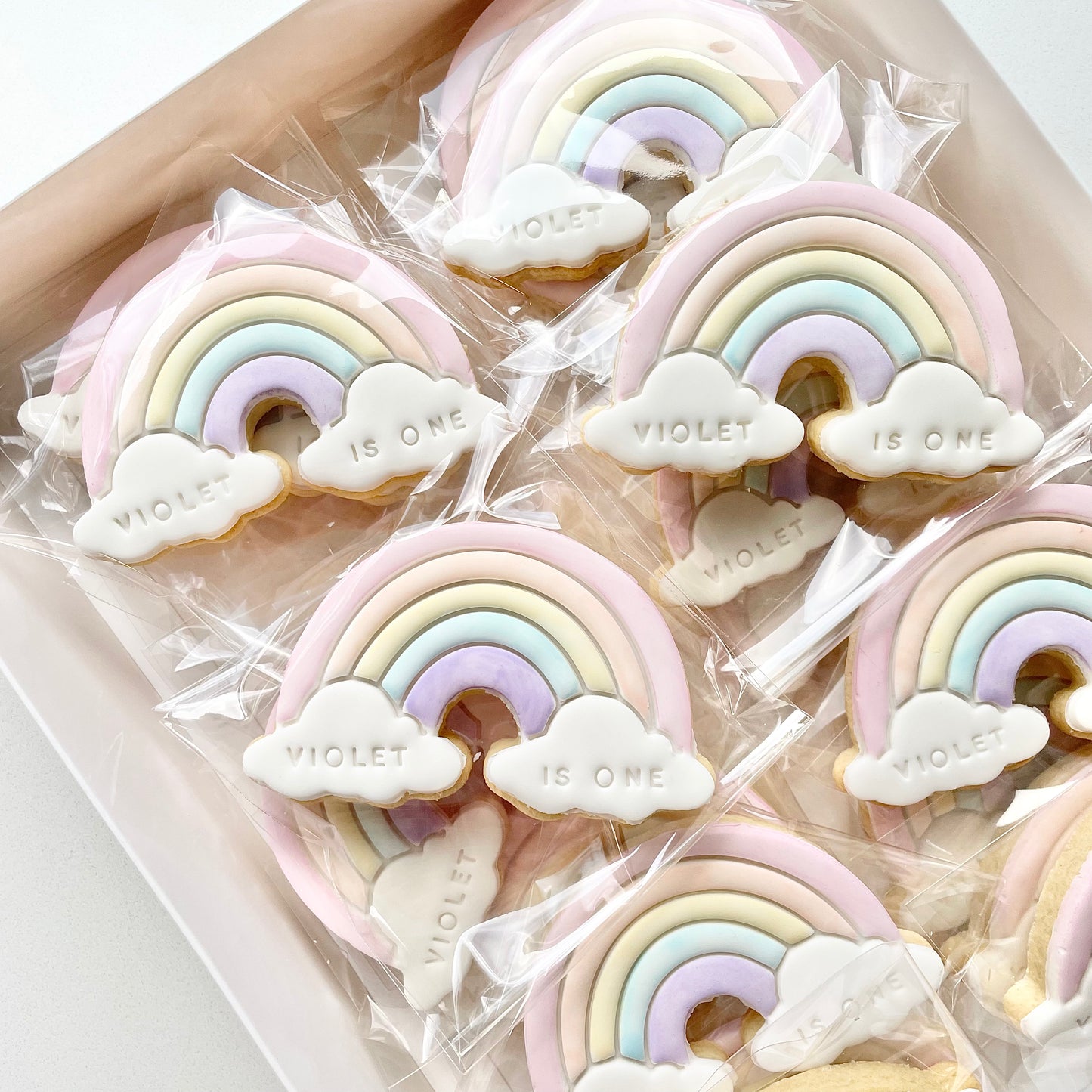 Pastel Rainbow Cookies 12 Pack