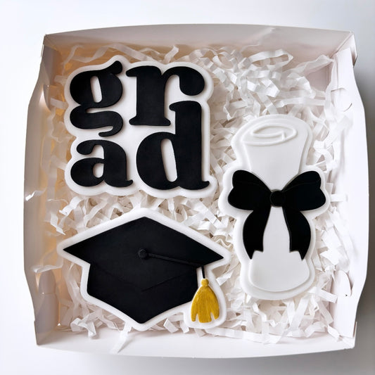 Grad Cap and Robe Cookie Gift Box