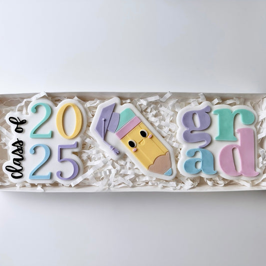 Class of 2025 Grad Pencil Cookie Gift Box