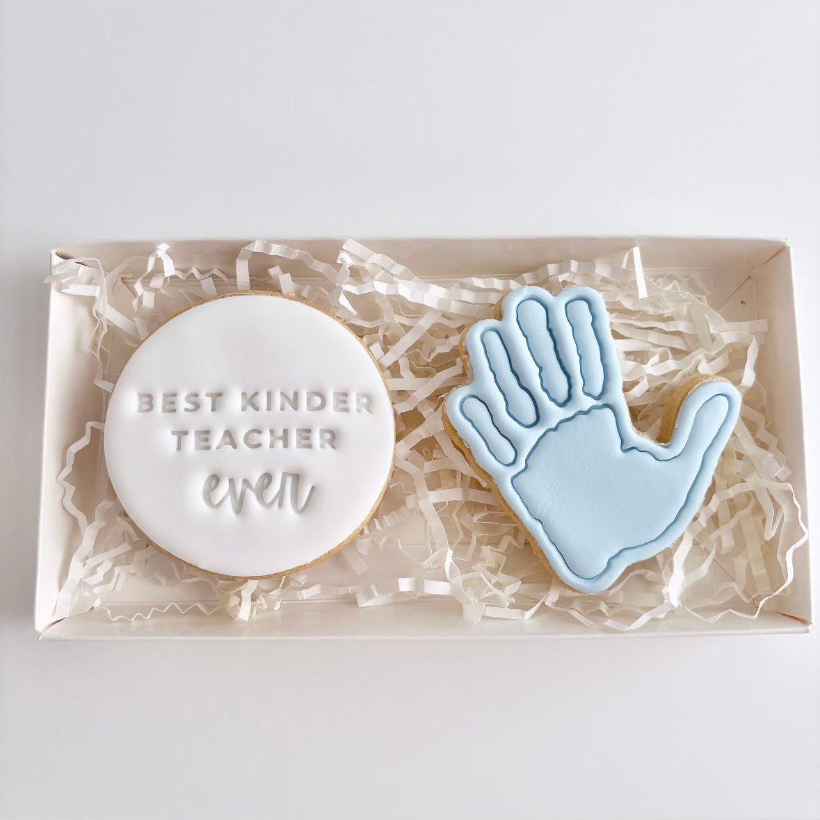 Best Teacher Hand Print Cookie Gift Box