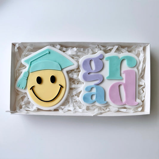 Graduation Smiley Cookie Gift Box