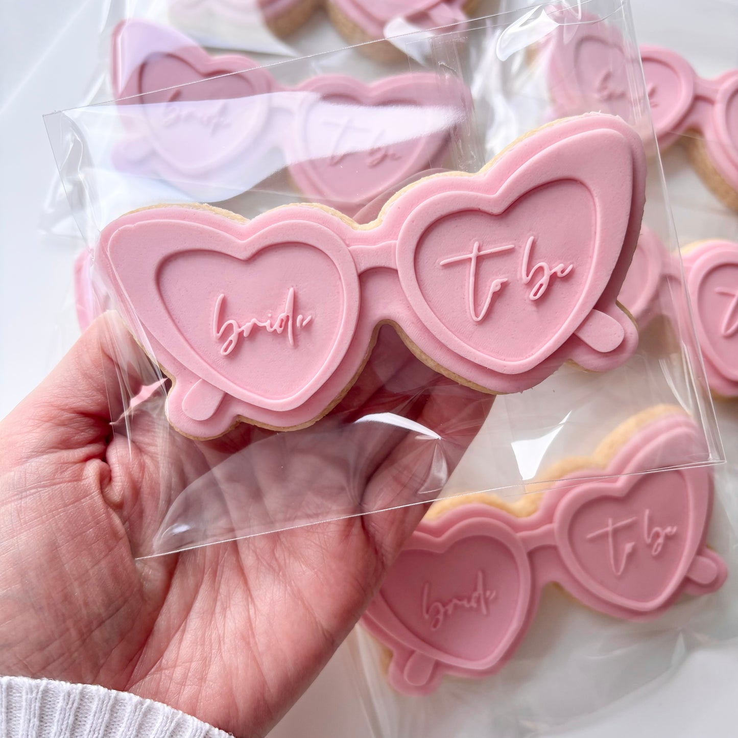 Bride to Be Heart Sunglasses Cookies 12 Pack