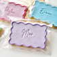 Waved Rectangle Place Card Cookies