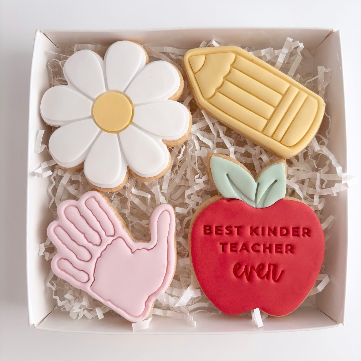Best Kinder Teacher Ever Apple Cookie Gift Box