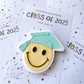 Graduation Smiley Single Cookie