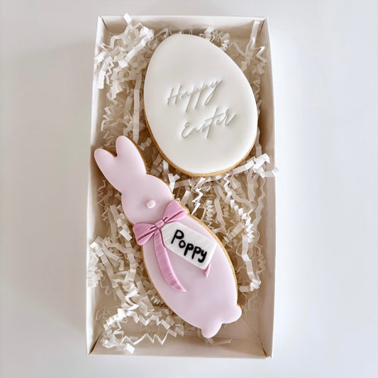 Flocked Bunny Easter Cookie Gift Pack