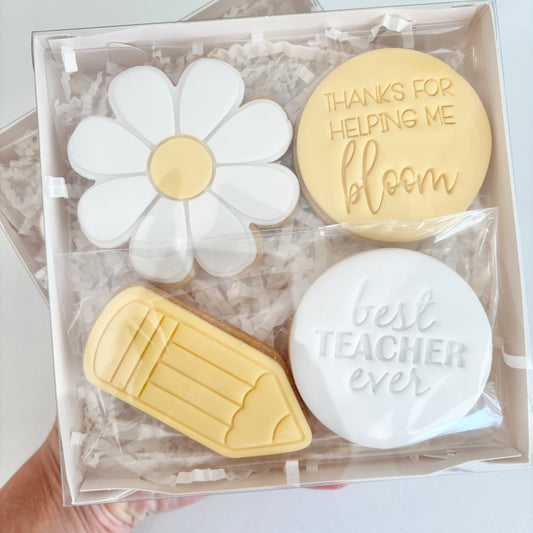 Thanks for helping me Bloom Teacher Cookie Gift Box