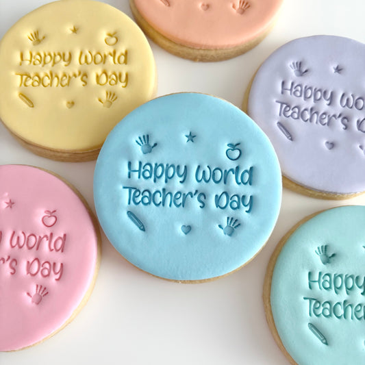 Happy World Teacher's Day Cookies