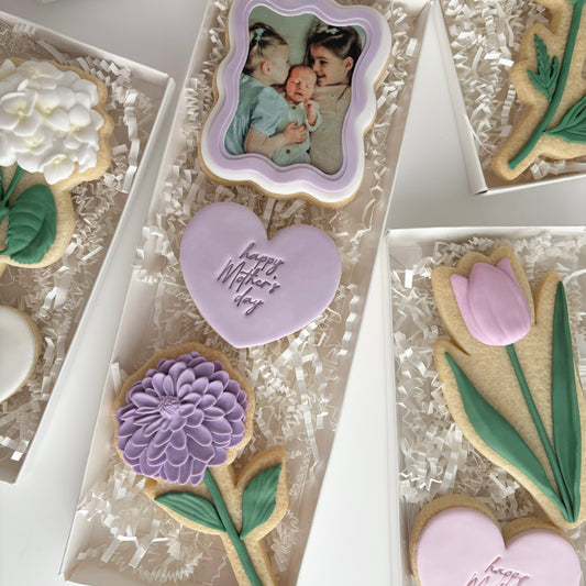 Framed Photo + Dahlia Happy Mother's Day Cookie Gift Pack
